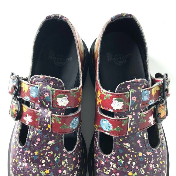 Dr Martens 8065 Darcy Floral Double Buckle Maryjane Shoes Women’s 5 - Picture 4 of 8